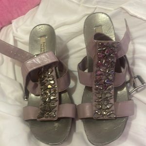 Vera wang lavender sandals with stones